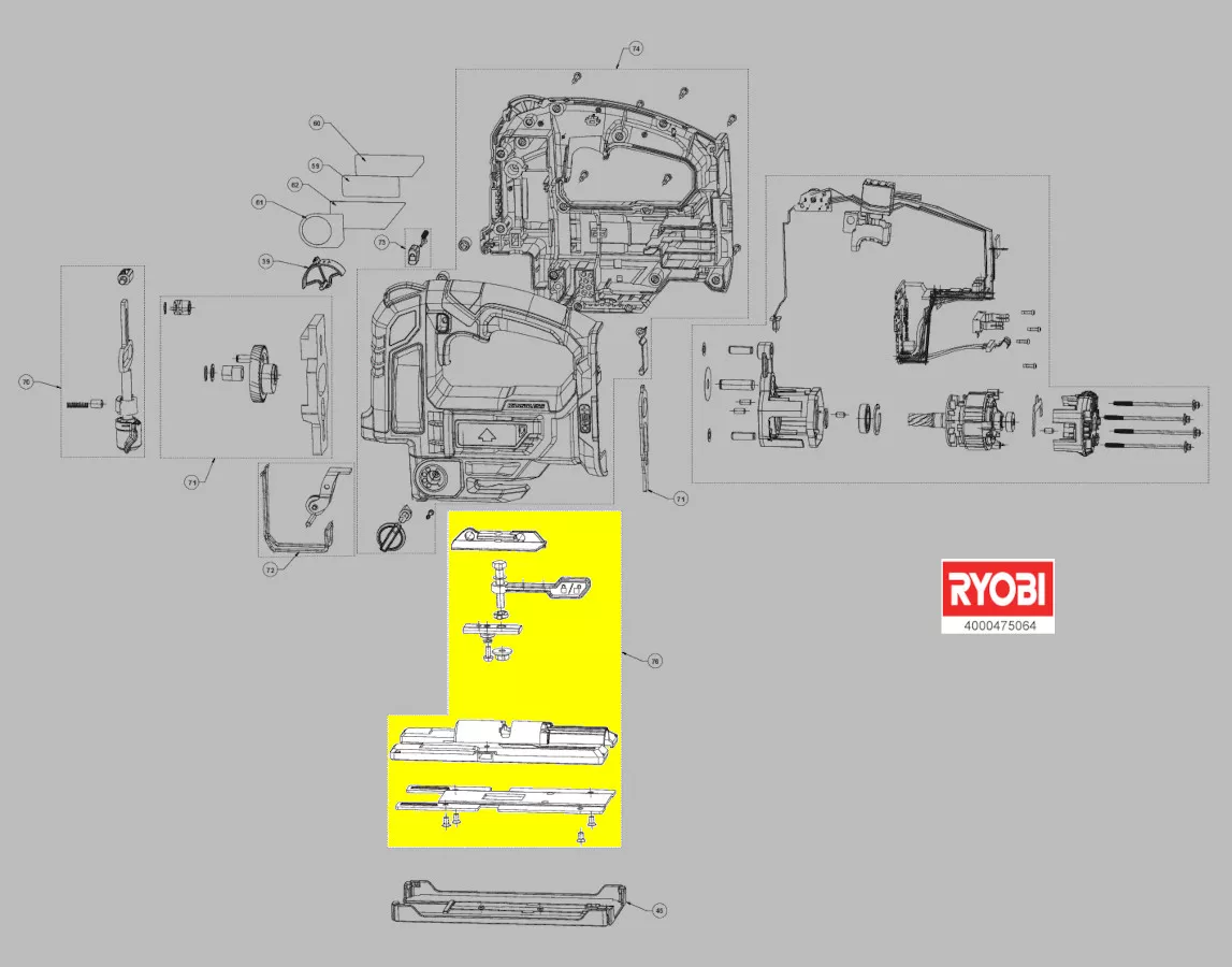 plaque de base réf. 5131042196 Ryobi